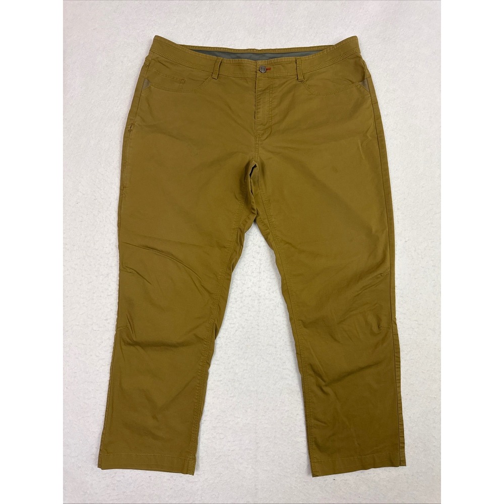 LL Bean Mens 40x34 Venture Stretch Pants Brown Duck Canvas Standard Fit 510740